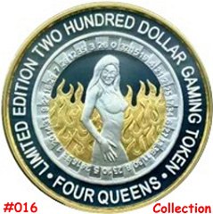 -200 Four Queens Elvira roulette wheel obv.